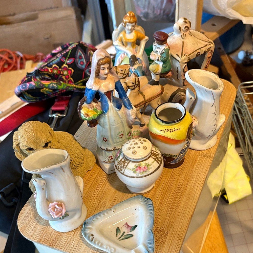 Colorful Ceramic Figurines and Vases